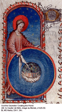 Dios, el geómetra, creando el mundo, 1425–50